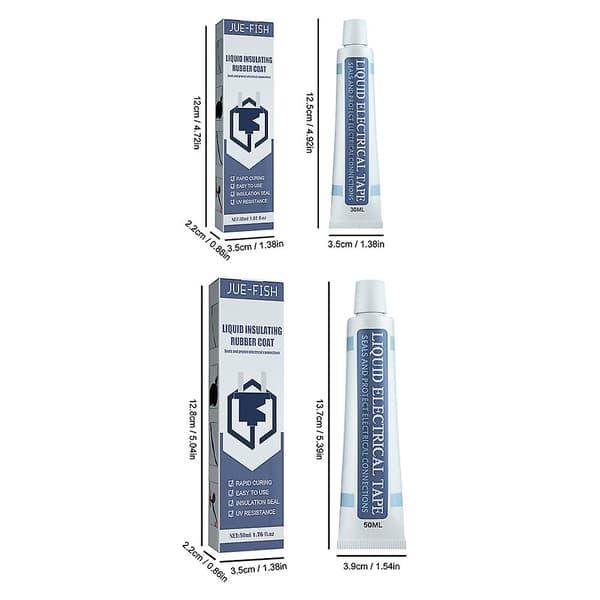 30ML/50ML Flydende Isolerende Gummibelægning Nem at Bruge Kabelbindingslim til Apparater Ledning A