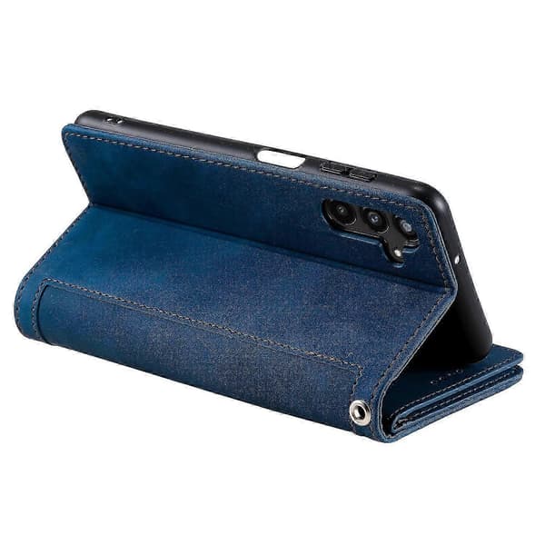 Till Samsung Galaxy A55 5G Läderfodral 9 Kortfack Folio Telefonfodral A