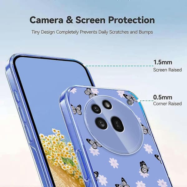 Blomstermønster malt TPU-telefondeksel til Nothing Phone 3a Pro
