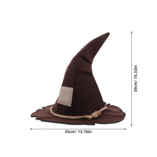 Brun Halloween Fugleskremsel Trollmannhatt for Cosplay 1 Stykke A