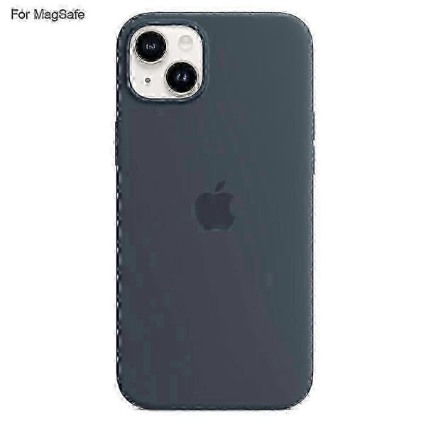 Flytande silikonfodral för iPhone 14 - MagSafe-kompatibelt skyddande bakstycke med PopSocket -YT4 A