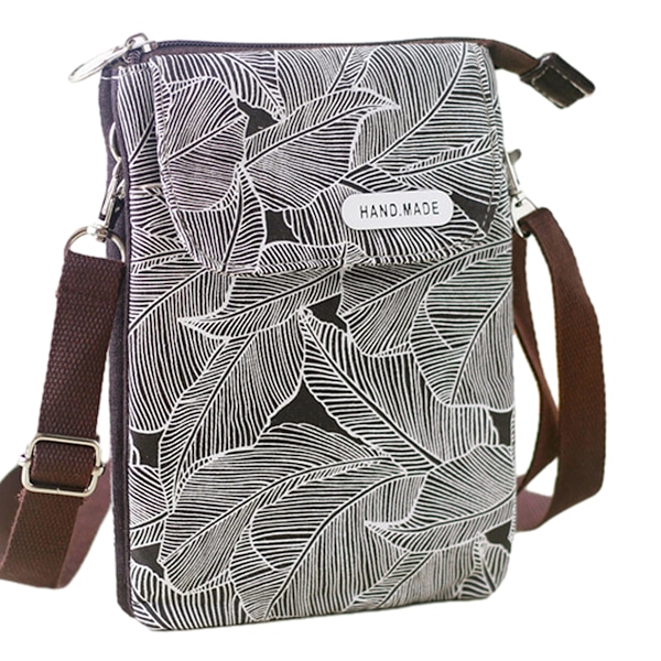 Mobiltelefon plånbok väska canvas liten crossbody väska väskor med axelrem för kvinnor tonårsflickor