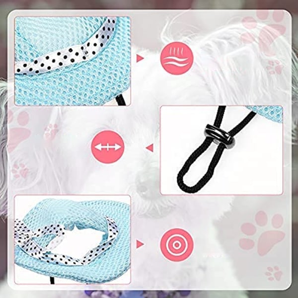 4 st Hund Prinsessa Hatt Rund Brätte Husdjur Baseballkeps Hund Mesh