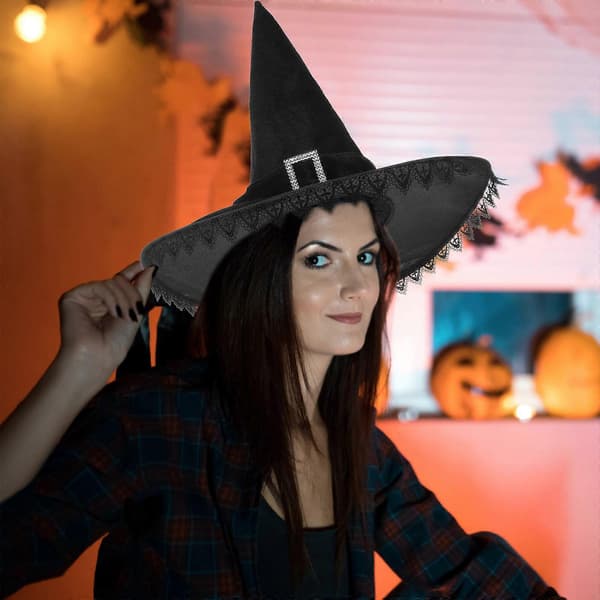 Halloween Maskerade Heksehatt Blonder Cosplay Hatt til Dekor A