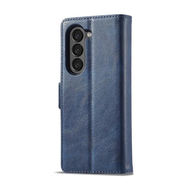 LC.IMEEKE RFID Stöldskydd Läderfodral Blå För Samsung Galaxy Z Fold5