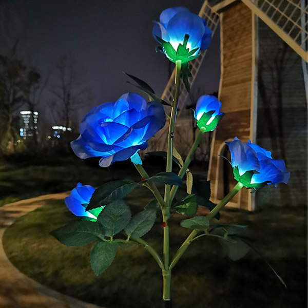 [5 Blomster] Solcelledrevne Rosehage Stake Lights, til Utendørs