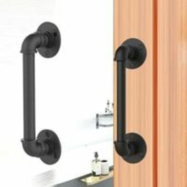 Trappräcken för inomhusbruk, pulverlackerad finish för lång livslängd, halkfri design för säkerhet, matt svart finish och justerbar höjd för