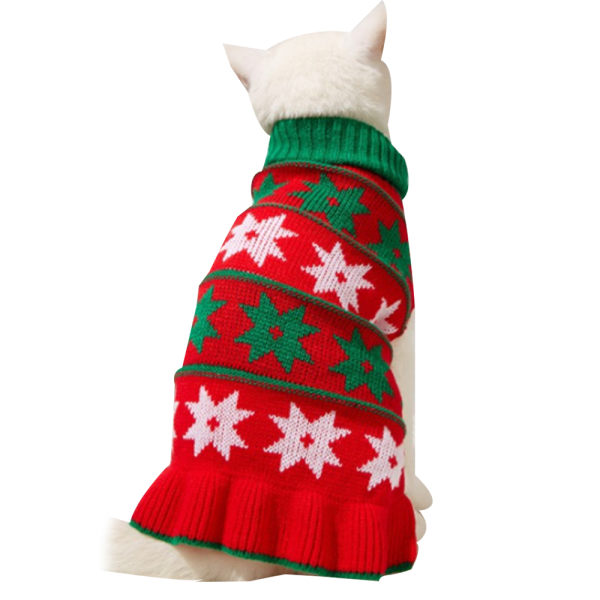 Husdjur vinterkläder Jul husdjur tröja kjol