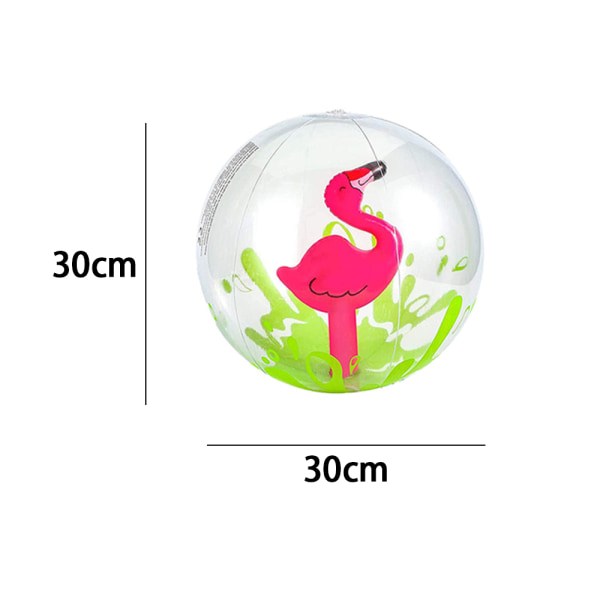 6 stk 3D strandballer Oppblåsbare strandballer Krabbe Flamingo