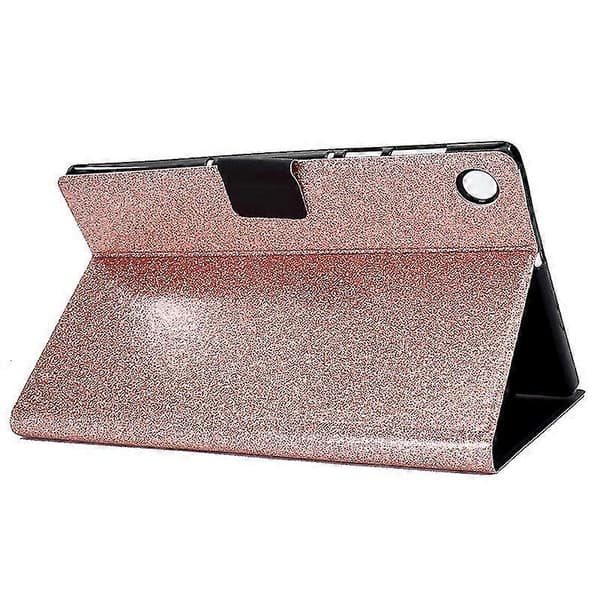 Stativetui til Samsung Galaxy Tab A9, Glitter PU læderkortpladser Tablet Cover (rosaguld)