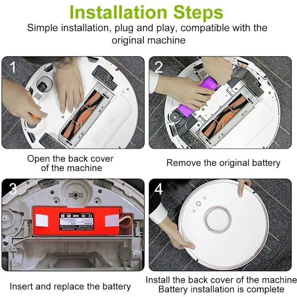 Passer for Xiaomi stein feierobot 14.4V batteri