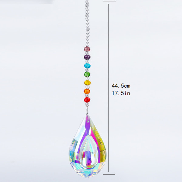Färgglada Crystal Prism Pendel Väggfäste Prism Christmas