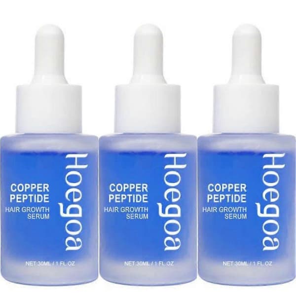 Kobberpeptid Hårvekstserum 30ml for Næring til Hodebunnen Styrker Hårroten (3 stk)