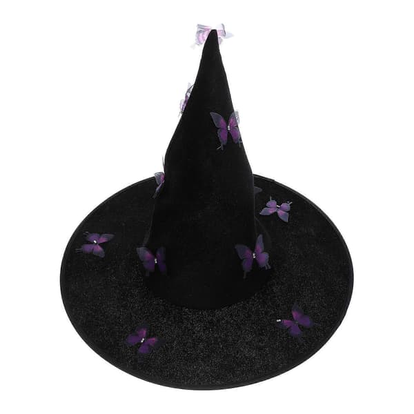 Halloween Heksehat Komfortabelt Fløjlsmateriale til Cosplay-begivenheder A