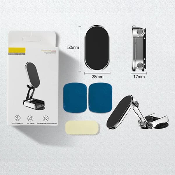 Stærk magnetisk foldbar telefonholder 360° rotation biltelefonholder A