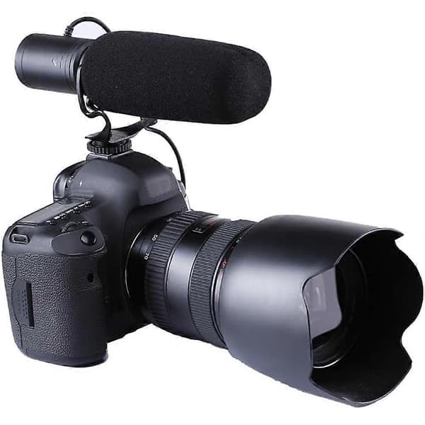 Fotografi Interview MIC Mikrofon Krystalklar Lydkvalitet til Spejlløst Kamera DV Camcorder A