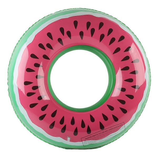 90 cm uppblåsbar vattenmelon-badring för vuxna, stark flytkraft, PVC, för sommarpool/fest A