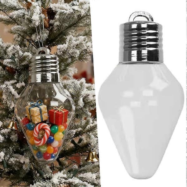 Fyllbara glödlampformade prydnader Transparent julgransprydnad julklapp Style 1