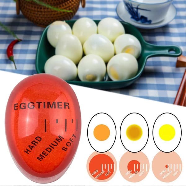 Fargeendrende eggtimer for kokte egg, varmebestandig eggtimer for hjemmekjøkken A