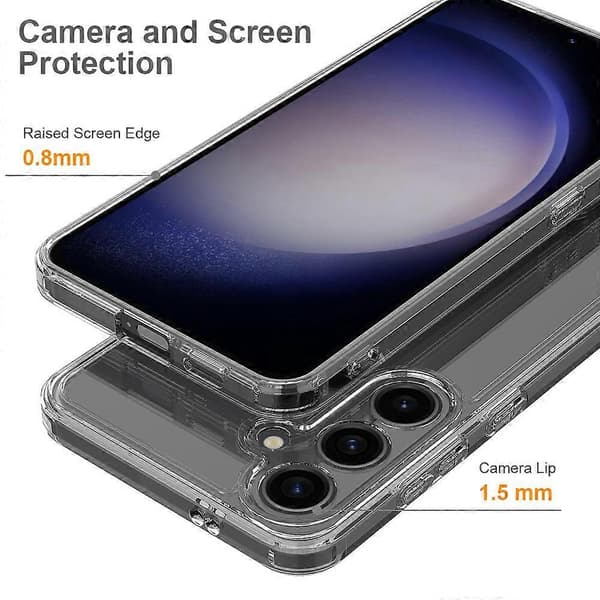För Samsung Galaxy S24+ Klara Mobilskal Anti-rep Akryl+TPU Baksida A