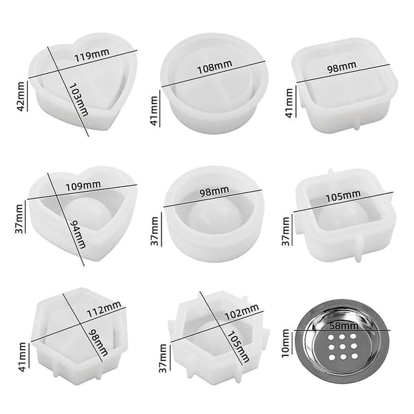 Mini aromaterapi boks harpiks silikonform multifunksjonell gjenbrukbar harpikskunstform for DIY hjemmeinnredning A