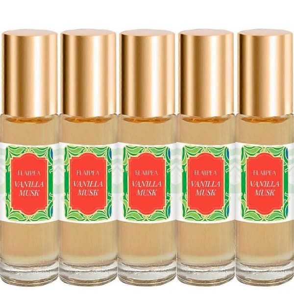 Vanillas Amber Parfumeolie 10ml, Langvarig Varm Luksuriøs Duft (5 stk.)