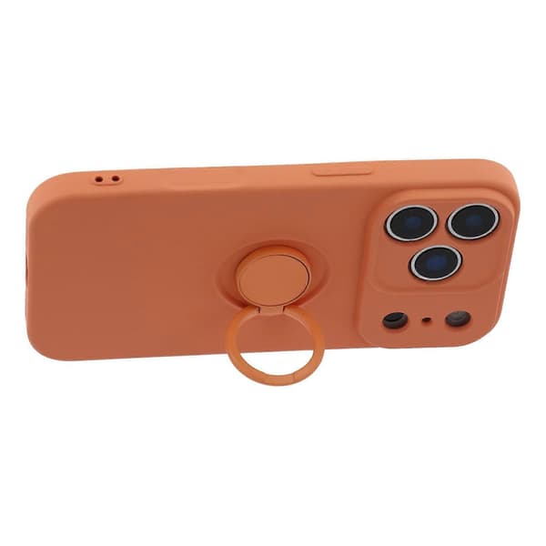 Til iPhone 17 Pro Max silikonecover med remringstativ telefoncover (orange, orange)
