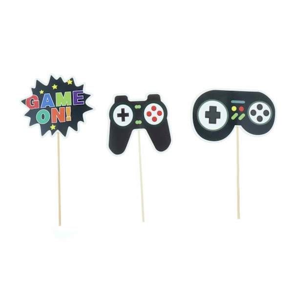 13 Stycken Videospels Tårtdekoration, Spelkonsol Tema Cupcake Toppers, Muffin Dekoration för Pojkar Födelsedag Spel Tema Party Dekoration