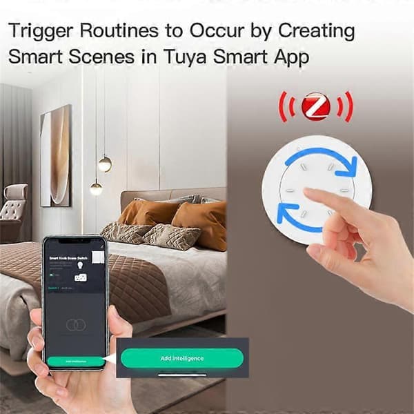 Tuya Zigbee Scenebryter Knapp Trådløs Smart Hjem Dimming Scenebryter Fjernkontroll