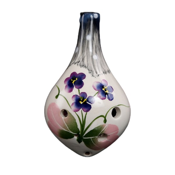 6-håls ocarina, Alto C, glaserad keramik, vacker design