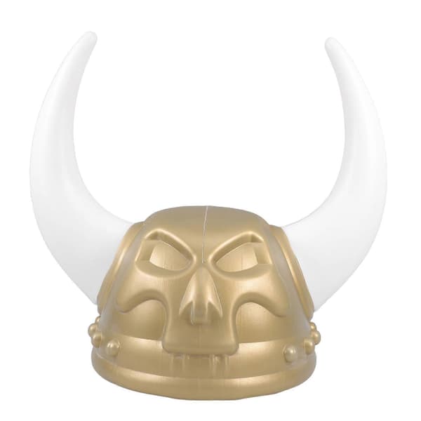 Vikinghjelm i plast med horn til voksne til Halloween og Cosplay A
