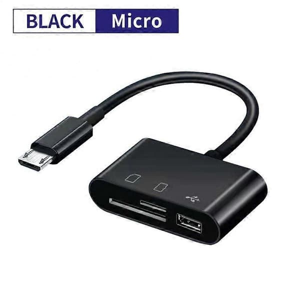 USB Type-C OTG-adapter TF CF SD-minneskortläsare Micro USB Type C-omvandlare för