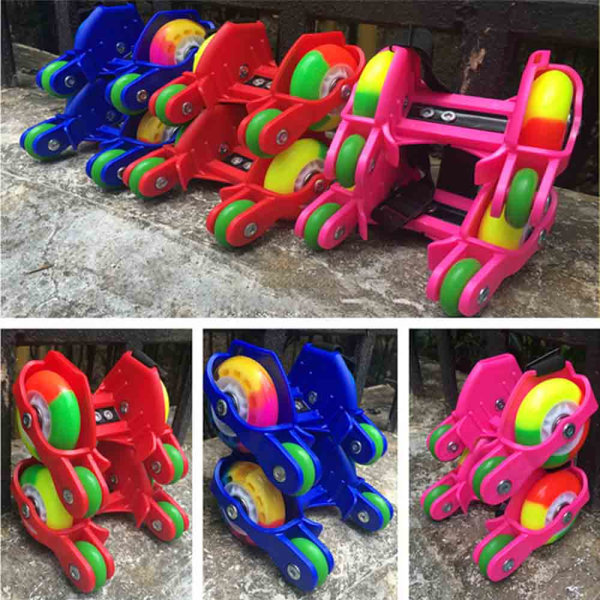 Hæl rulleskøyter med lys - Justerbare rulleskøyter for barn