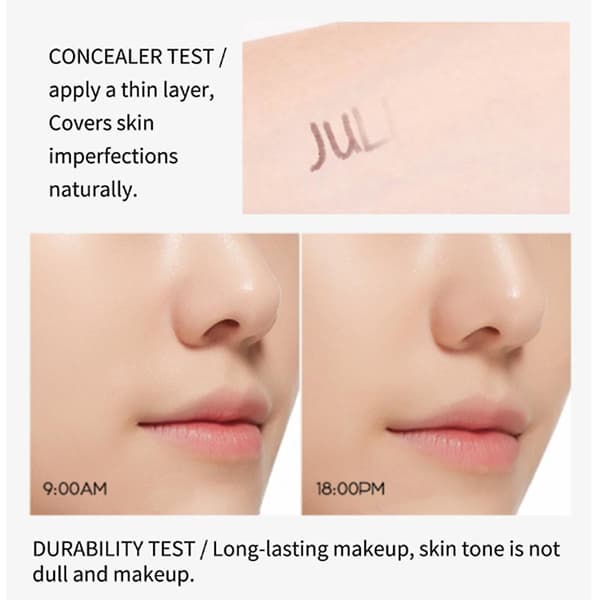 2 i 1 Concealer Multilayer Repair-Foundation Concealer med spejl til kvinder A
