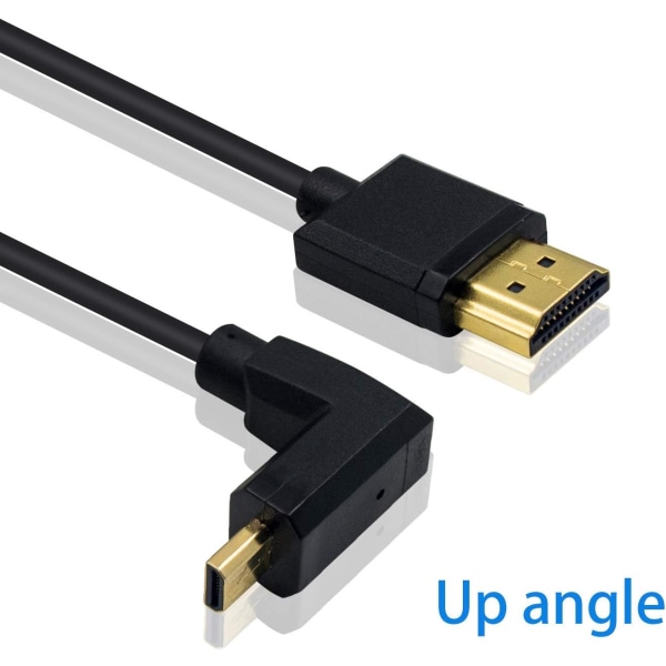 Micro HDMI till HDMI-kabel, spiralformad kabel,