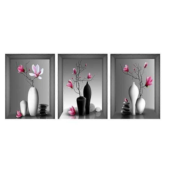 3D vase plante blomst vægklistermærke