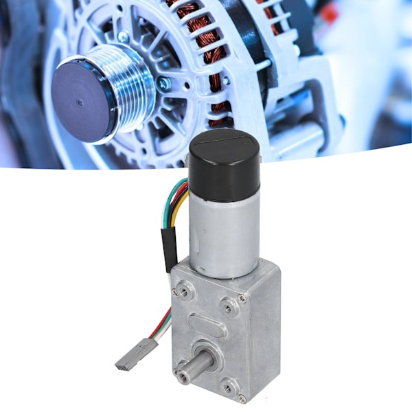 JGY‑370 Encoder Redusermotor Full Metal Snekkegir Motor med Selvlåsende Enkelt Aksel DC 24V10RPM