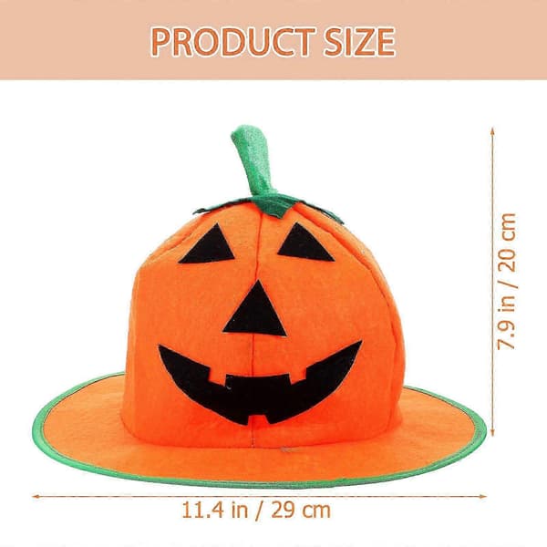 Gresskarhatt Rekvisitt Halloween Hodeplagg Forestillingshatt Halloween Partyhatt Dekorasjon A