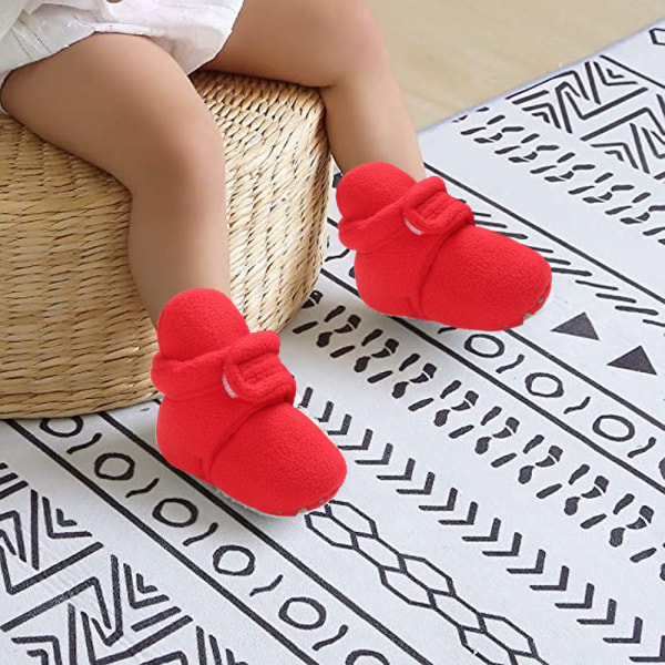 Baby Booties Cozy Fleece Slippers Bløde Babysko Med Gripper Soles
