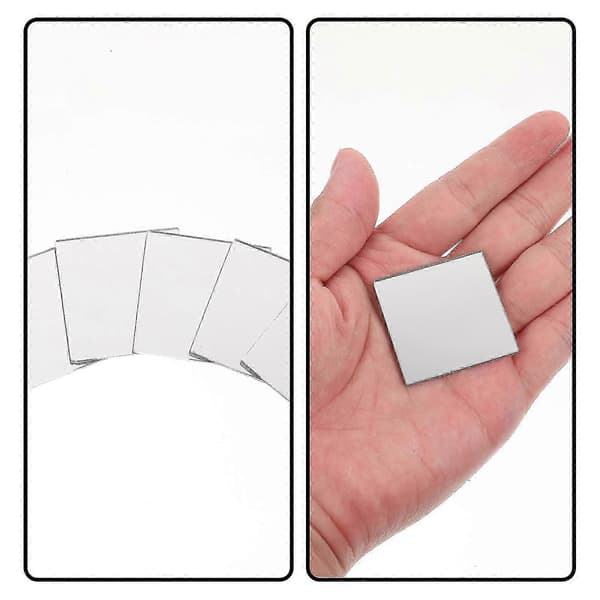 DIY Mini Speilplater Sølv Akryl Selvklebende Speil 30 Stk