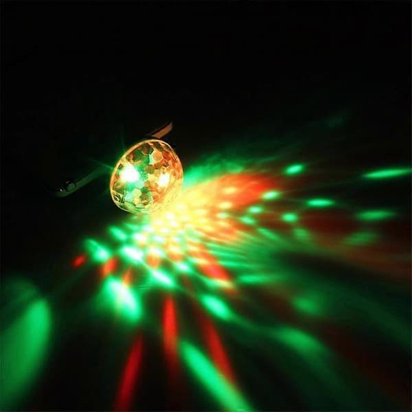 Mini RGB Magic Ball Light USB LED-lampe Mobiltelefonprojektor Fest Diskokule Bil