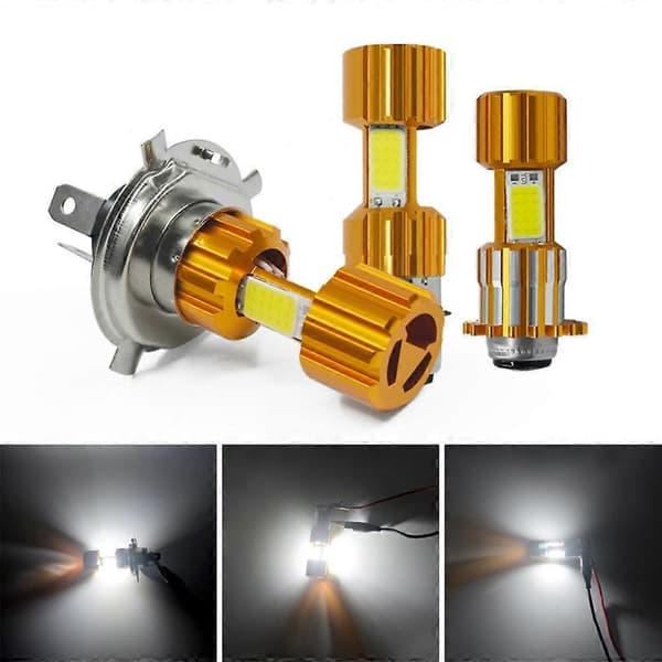 Motorcykel COB Strålkastare 18W H4 B15D BA20D Aluminium 3-sidig Ljusemitterande Modifierad