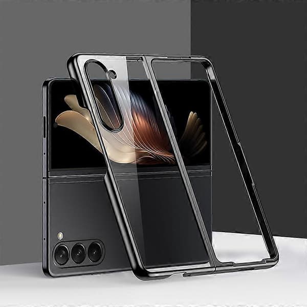 Transparent Elektroplätering All-inclusive Vikbart Telefonfodral för Samsung Galaxy Z Fold5 5G