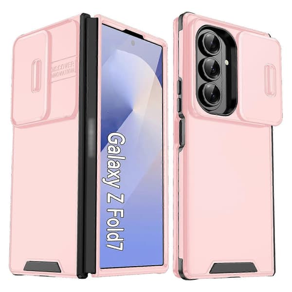 Skydende Camshield TPU + PC Telefoncover Pink til Samsung Galaxy Z Fold7