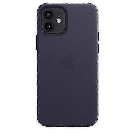 Läderfodral för iPhone 12/12 Pro Läderfodral med Magsafe (Mörklila)