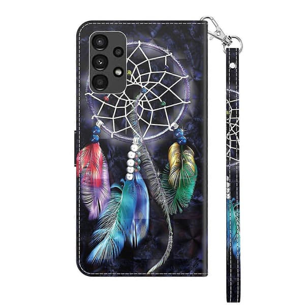 För Samsung Galaxy A13 5G / 4G 3D-målat läderfodral A