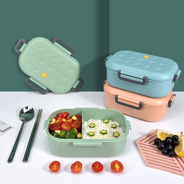 Fyrkantig lunchlåda för barn, barn och vuxna, bärbar picknick
