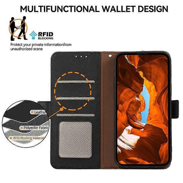 ABEEL Plånboksfodral med Telefonställ Kompatibel med Samsung Galaxy A32 4G (EU-version) PU-läder RFID Telefonskal A