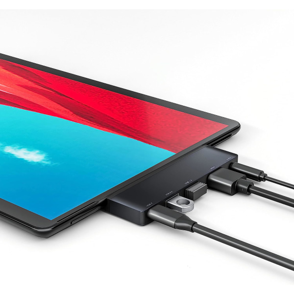 USB C Hub Docking Station 5-i-1 Surface Pro X Adapter Base