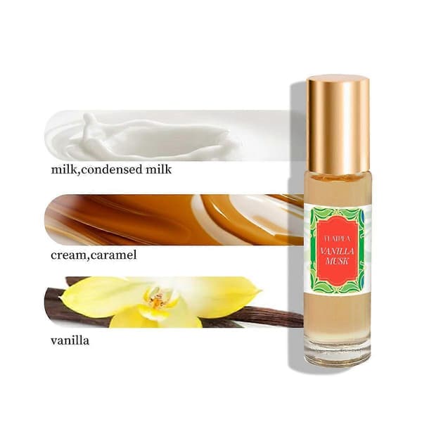 Vanillas Amber Parfumeolie 10ml, Langvarig Varm Luksuriøs Duft (3 stk.)
